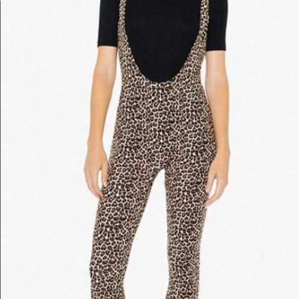American Apparel Cotton Spandex Leopard Catsuit